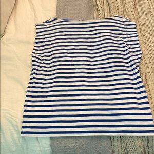LOFT Navy and White Striped Top